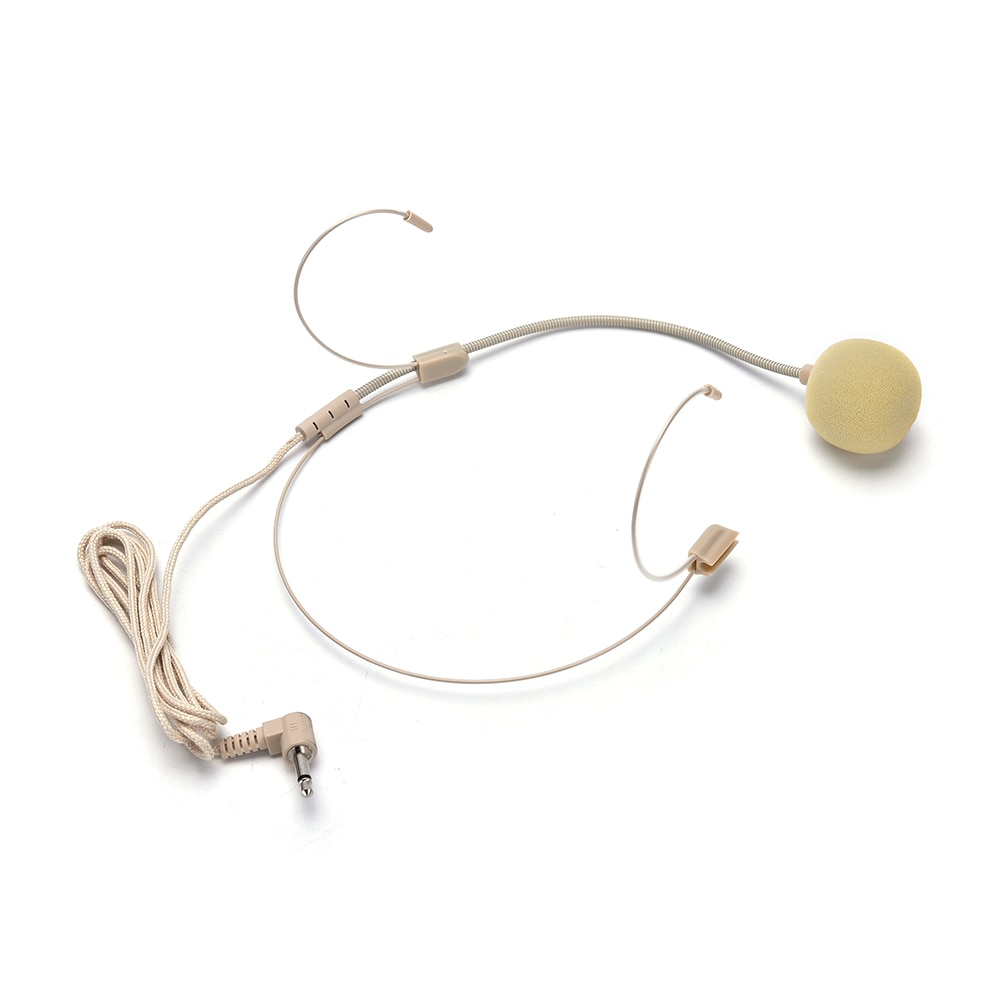 1* dual ear hook headset head mikrofon headset mikrofon med mini stik til shure trådløs body-pack sender