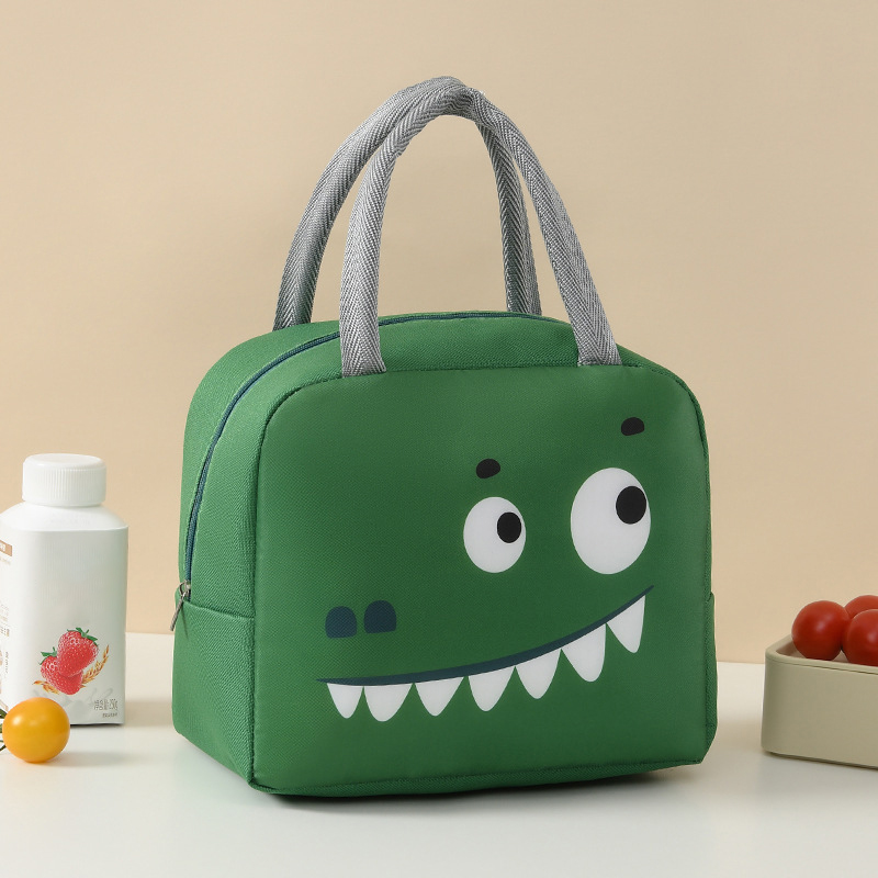Cartoon Lunch Bag Portable Cute Pet Lunch Bag Oxford Cloth Thickened Insulation Bag Fresh Handheld Ice Pack Lunch Box Bag: Blue