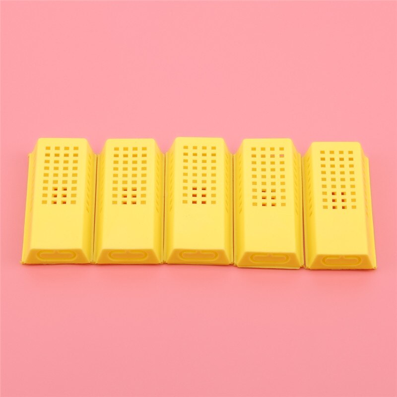 5pcs/10pcs King Prisoner Bees Queen Post Room Cage Beekeeping Equipment Transport Cages Plastic Bees Garden Tools: 5pcs