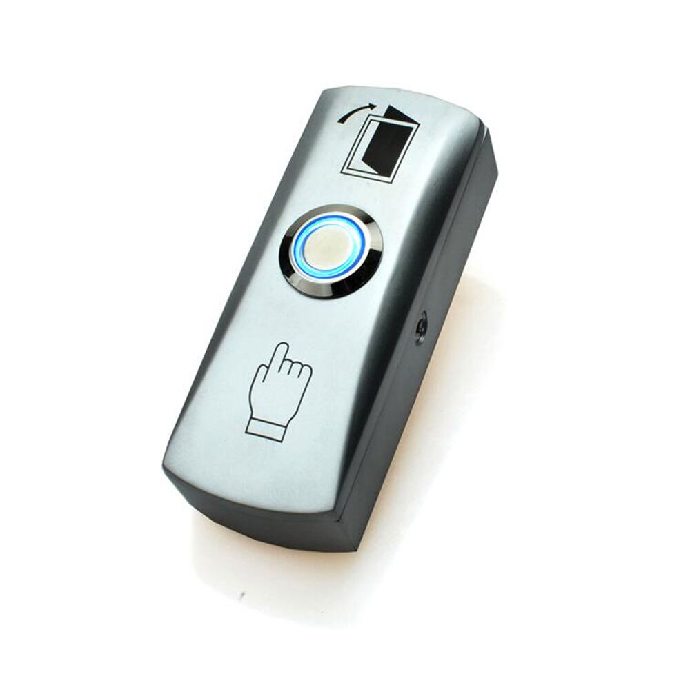 Exit button with LED light for Access control zinc alloy Material the Bottom Box Door Push Exit Door Release Button Switch