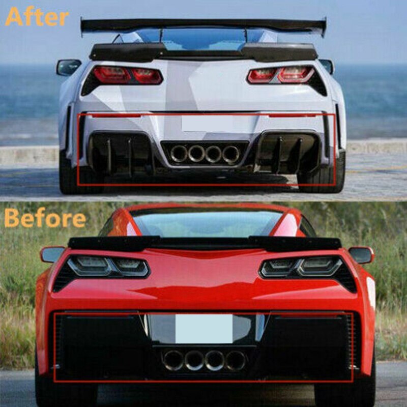 Car Rear Bumper Air Diffuser Fin Spoiler for Chevrolet Corvette C7