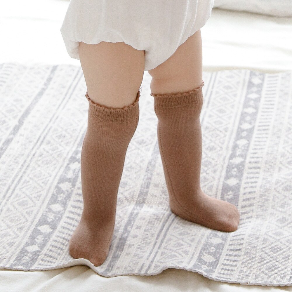 Calcetines elásticos de malla de algodón para bebé, medias de estilo español para primavera y verano, hasta la rodilla, 6 pares,