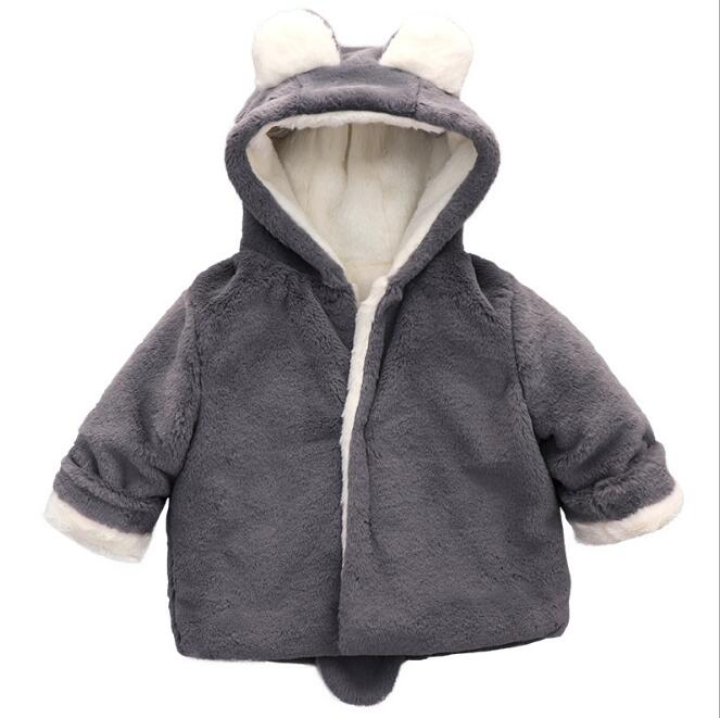 Manteau d'hiver à capuche en velours | Manteau pour bébés garçons et filles, oreilles d'ours de noël, vêtements d'extérieur en coton, YBC038: YBC038D / 80