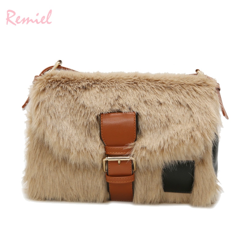 Sac carré pour fille douce, sac à main de styliste à la , sac à épaule de bonne , peluche souple, hiver