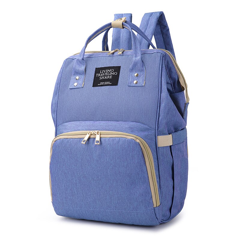 Diaper Bag Style Mummy Nursing Backpack Large Capacity Multi-functional Mom and Baby Mommy Bag Backpack: Blue