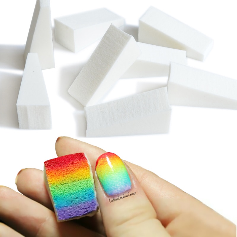 1/5/10Pcs Soft Sponzen Gradiënt Nail Art Stamper Gereedschap Color Fade Manicure Diy Nail Accessoires supply Tool