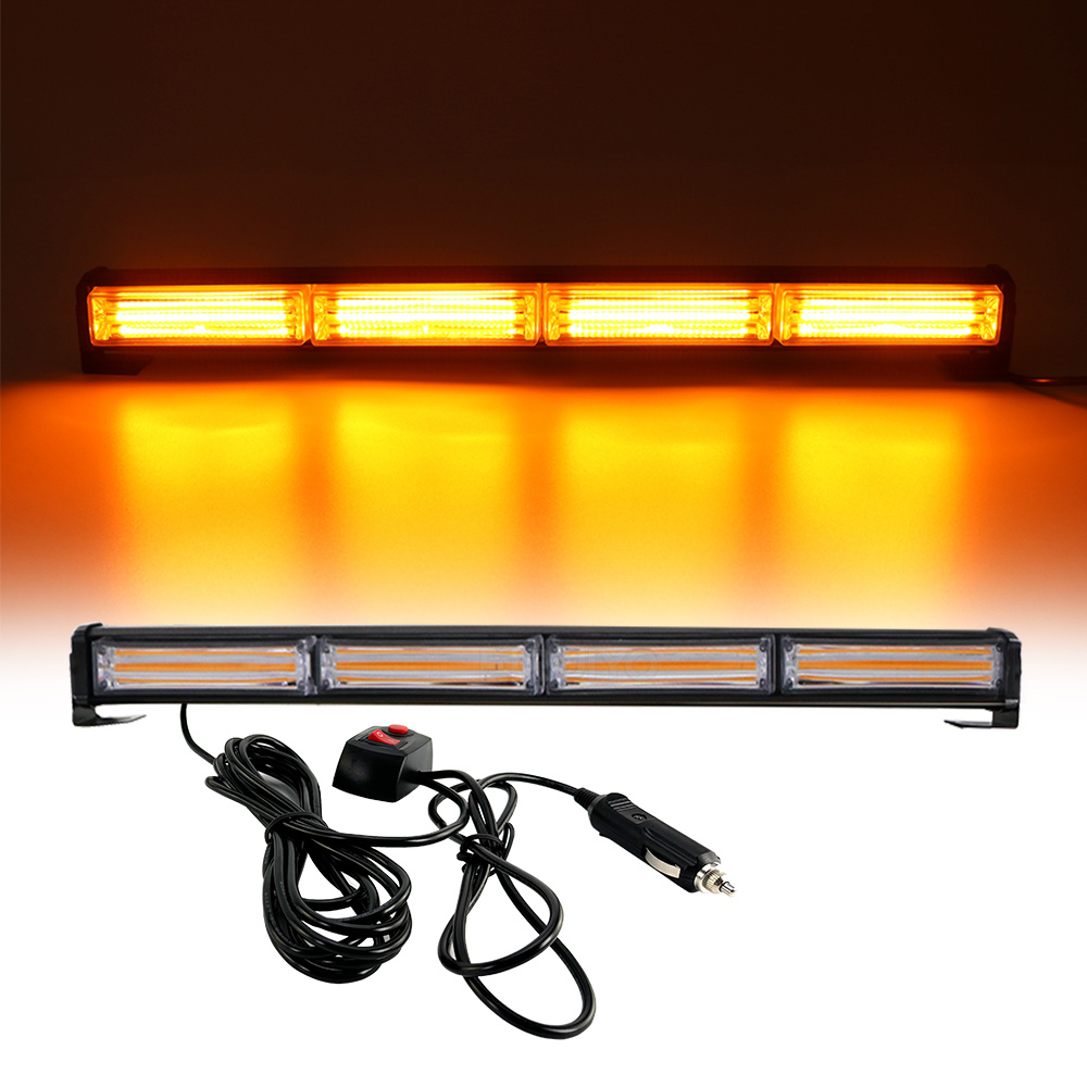 Auto Strobe Warnlichtleiste Polizei Blink Gelbe LED COB Polizei Notfall Blinkende Signallampe Leuchtfeuer für Fahrzeugsicher 12V 24V