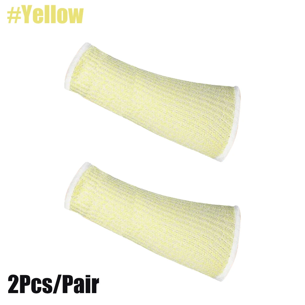 1 Pair Level 5 Cut Burn Resistant Sleeves, Arm Protection Sleeves, Forearm Arm Protectors, Thin Skin Bruising Working Arm Guards: black