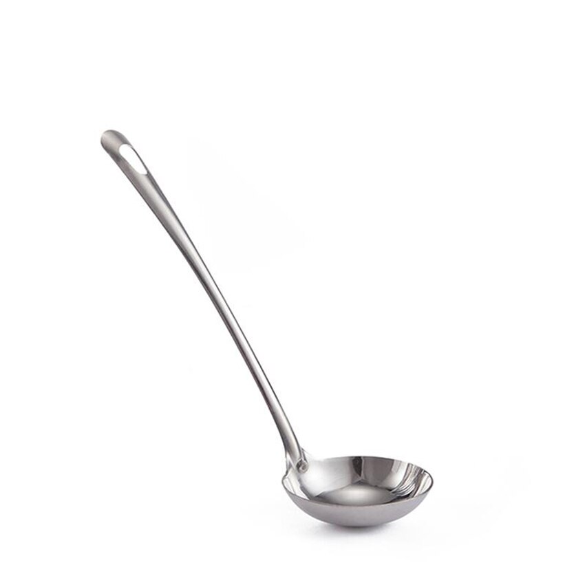 stainless steel Long Handled Rice Soup Cooking Spoons Handmade Kitchen Utensil Ladle Tableware