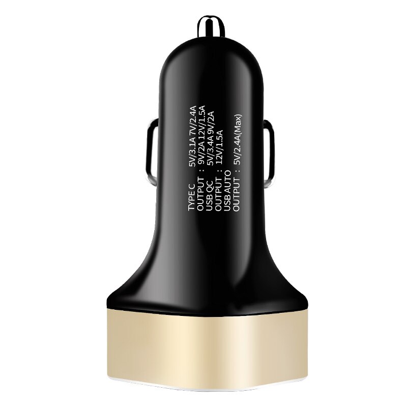 VIKEFON 41W Car Charger Type C PD Fast Charger For iPhone 11 Pro X Max USB C Quick Charge 3.0 SCP AFC For HUAWEI Xiaomi Samsung: Gold