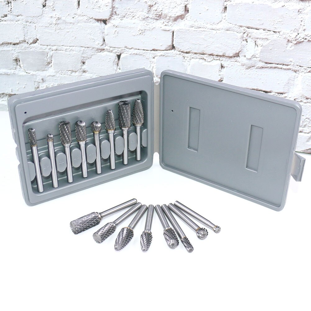 8pcs ​Tungsten Steel Rotary File Burr Rasp Drill Grinding Head Carving Tool Burrs Set for Woodworking Drilling Carving*