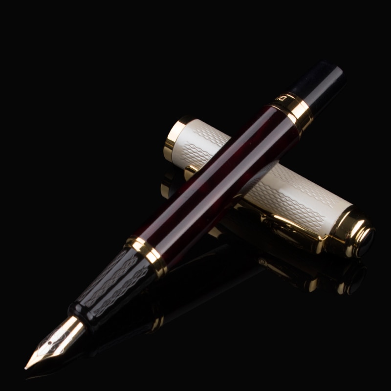 Luxe Glad Schrijven Houten Vulpen 0.5 Mm Penpunt Voor Kiezen Briefpapier Inkt Pennen Met Een Geschenkdoos