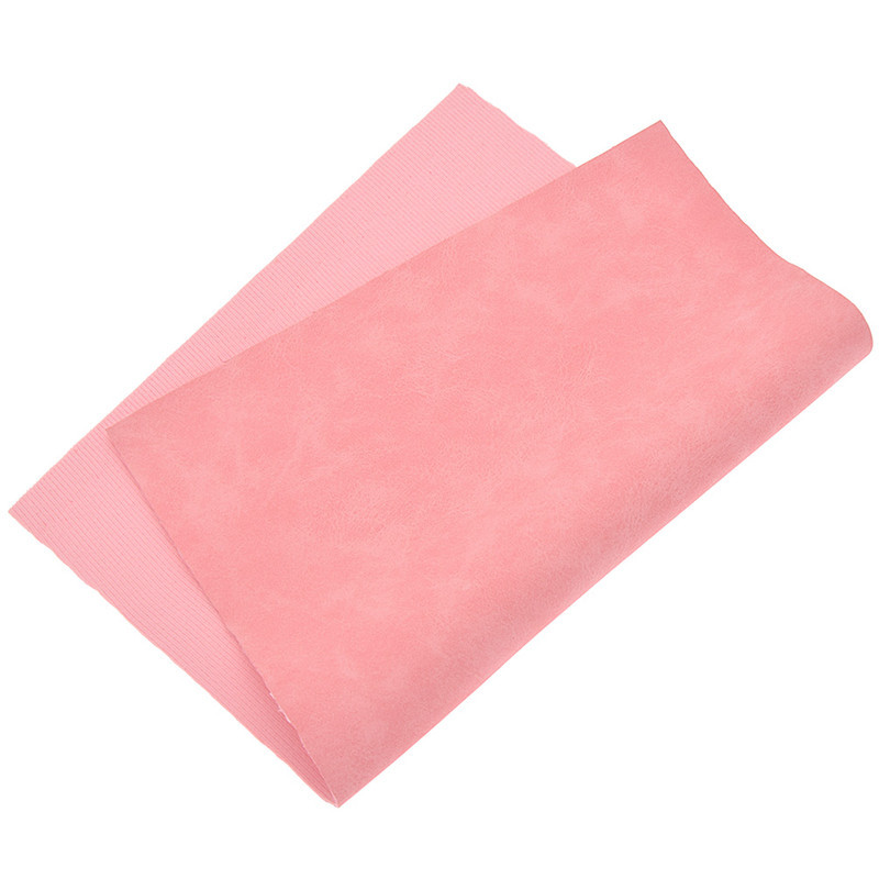 21 x 29cm a4 faux ruskind stof farverigt syntetisk læder til buesko tasker tøj diy syemateriale pu læder: Lyserød