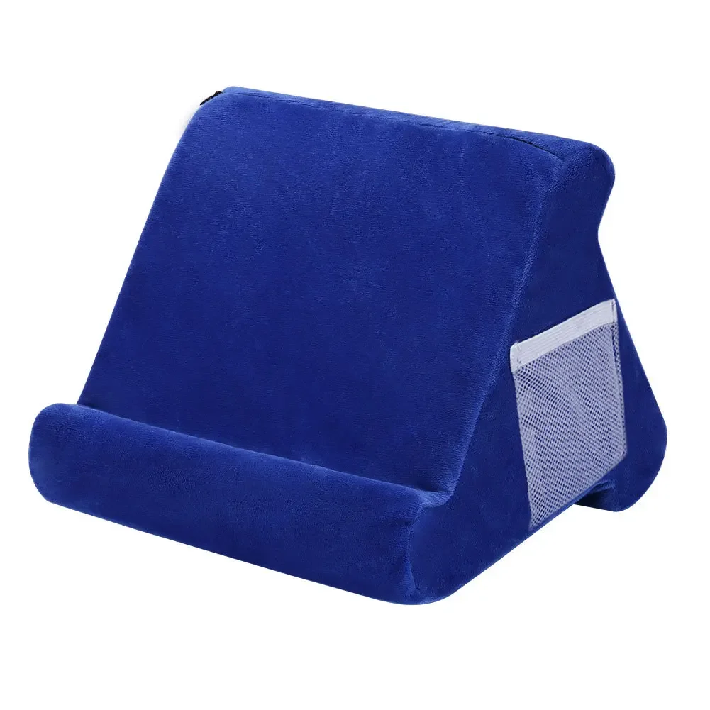 Multi-angle Soft Pillow Stand Holder Lazy Lap Stand for iPad Smartphone Tablet eReader Books Magazines Bracket Holder: Blue