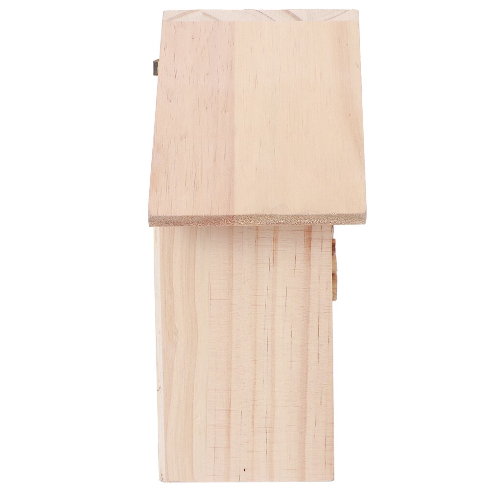 Outdoor Mini Pine Wood Insect Bee House Shelter Handwork Art Craft Garden Decoration Ornament Insect Nesting Box