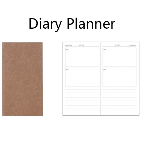 Cute Kawaii Weekly Monthly Planner Book Kraft Paper Cover Travelers Notebook For Kids Office Supplies: Diary planner
