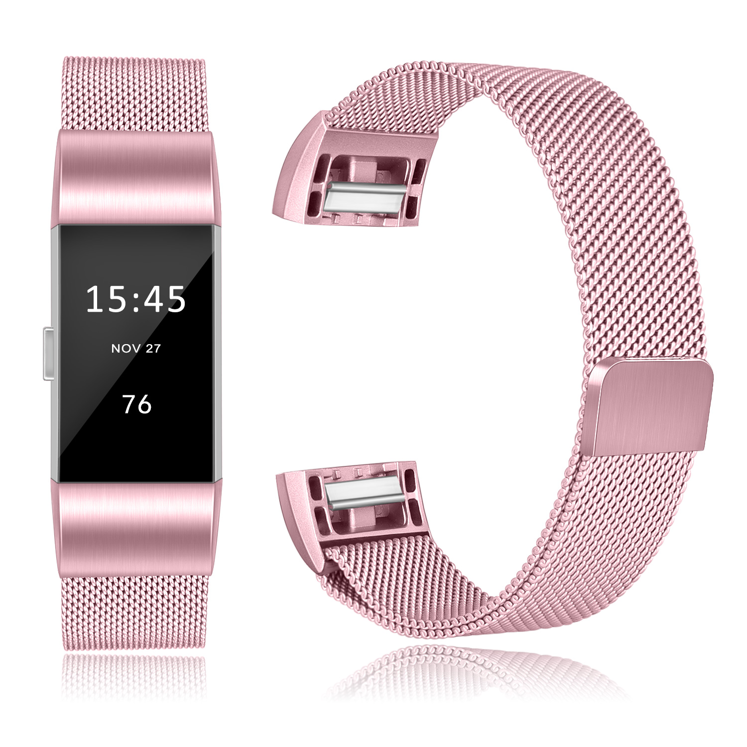 Magnetische metalen band voor Fitbit Charge 2-band vervangende armband Polsband voor Fitbit Charge 2-band Slimme horlogebandaccessoire