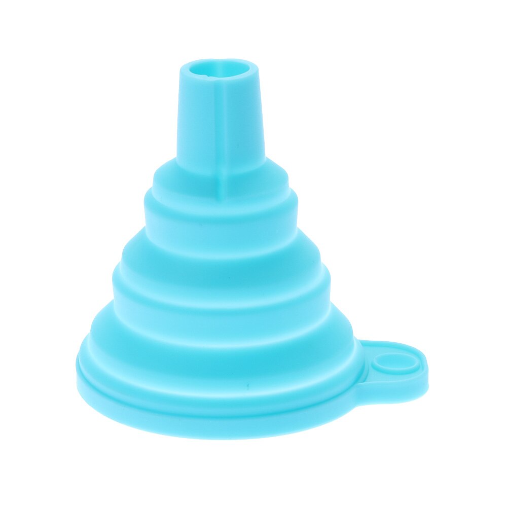 Cucina di casa Imbuto di categoria alimentare Del Silicone Pieghevole A Scomparsa a collo Lungo Imbuto Famiglia Creativa Liquido Erogazione Mini Imbuto: blue