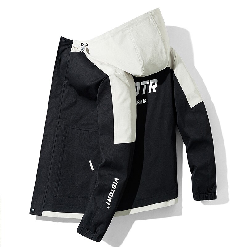 Popular Men Business Casual Jackets Men's Solid Color Jackets Spring Autumn Male England Thin Jacket Coat Chaquetas Hombres: HN2062Black / XXL