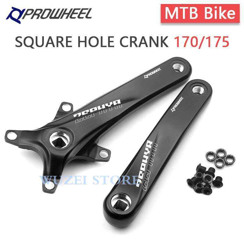 Prowheel Fiets Crank Tandwiel Mtb Fiets Vierkant Gat 170Mm 175Mm Crankstel 32T 34T 36T 38T 40T 104BCD Staal Smalle Brede Kettingblad