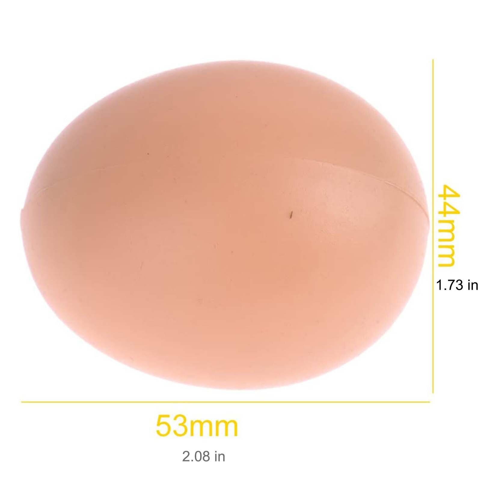 6 PIÈCES Oeuf À Couver Volaille Trappe Reproduction Simulation Faux En Plastique Artificiel Oeufs PEINTURE À LA MAIN Oeuf Plastique Aide Pondre Poule