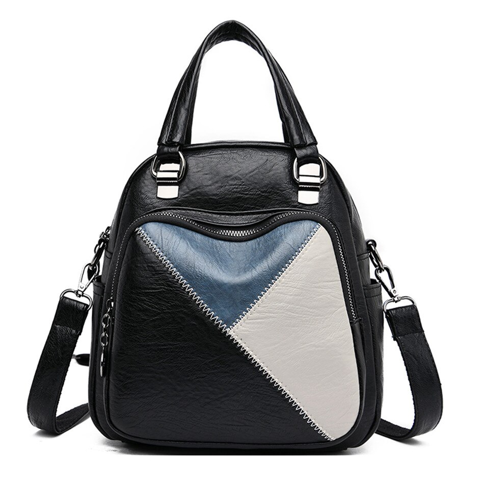 Multifunctionele damestas luxe handtassen splice dames schoudertassen crossbody tas voor dames handtas bolsas: Elegant zwart