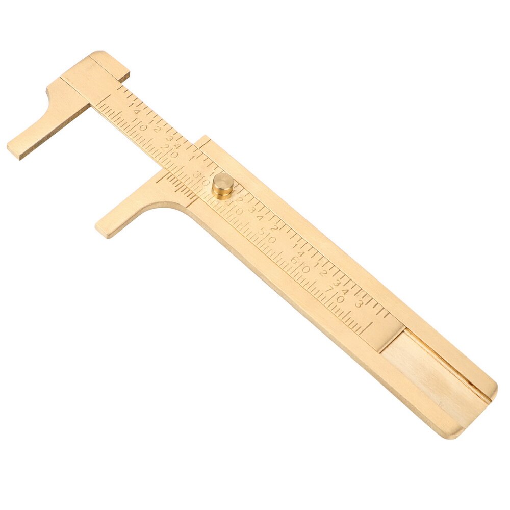 NICEYARD Mini Sliding DIY Vernier Caliper Micrometer Pocket Size Brass Sliding Gauge Ruler 80mm/3.15" Precision Measurement Tool