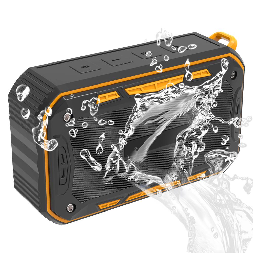 High Power 4Ω6W 2000Mah Bluetooth IP67 Waterdichte Luidspreker Tf-kaart Afspelen Subwoofer Draadloze Draagbare Sport Speaker: Orange