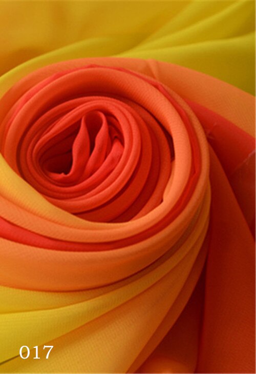 Vestido de gasa para baile en escenario, rampa gradual de 100x150cm, DIY, 015-041: 017 red yellow