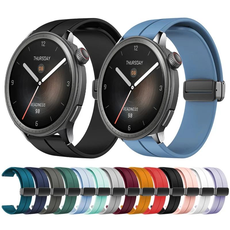 Magnetic Folding Buckle Band for Amazfit Balance Silicone Strap for Huami Amazfit Balance Watchband Bracelet