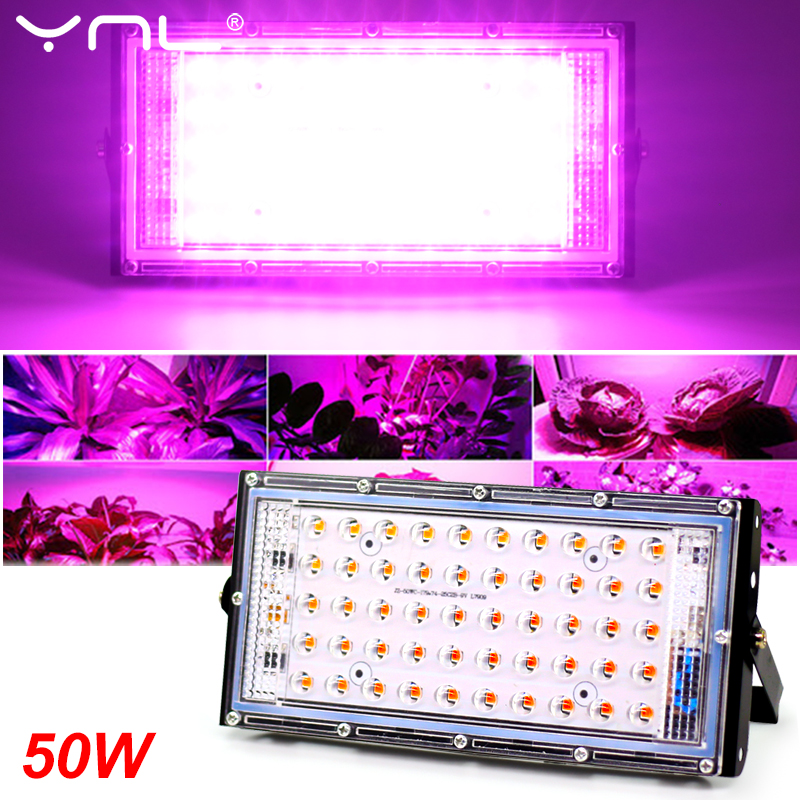 50W LED Plant Grow Light Lamp AC 220V Full Spectrum LED Plant Floodlight Greenhouse Plant Hydroponic Plant Spotlight