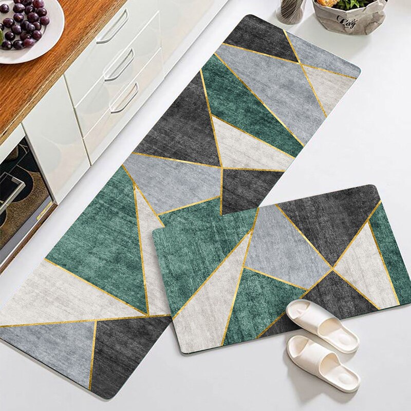 Keuken Mat Antislip Soft Badkamer Tapijt Wasbare Duurzaam Huis Ingang Deurmat Moderne Thicken Woonkamer Tapijt Thuis Vloermatten: Style 1 / 40x60cm  40x120cm