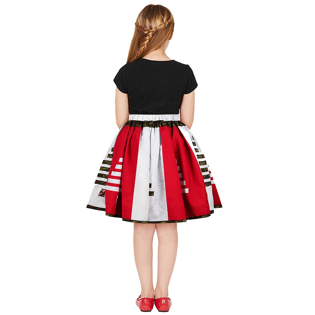 Christmas Girls Skirt Children Kids Girls Cute Skirt Teen Kids Girls 3D Print Christmas Princess Skirt Clothes Outfits Falda