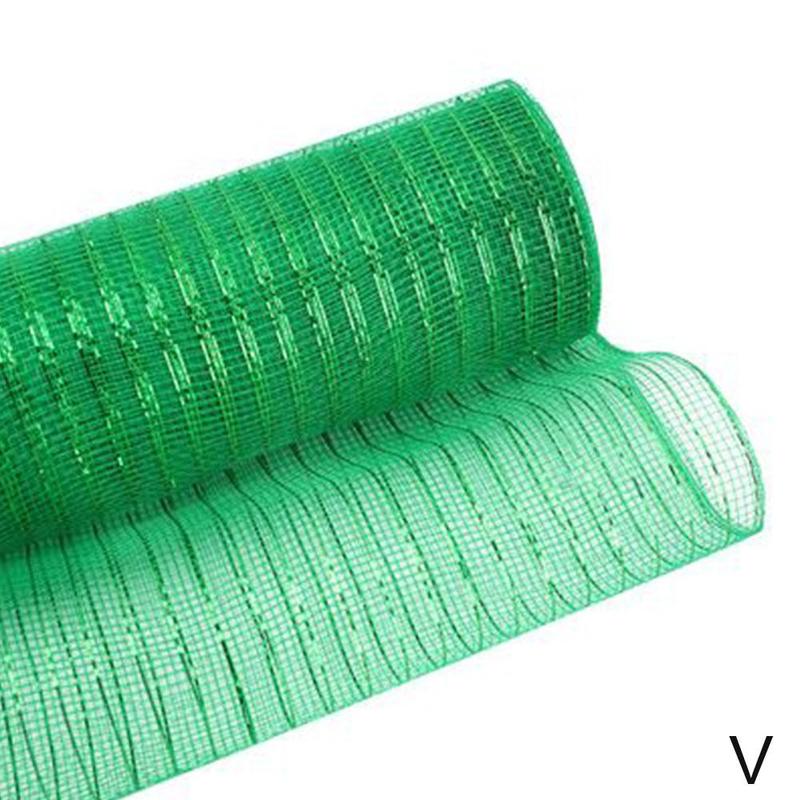 Mesh Ribbon Home Wedding Decor Poly Mesh Ribbon With Metallic Foil Each Roll For Wreaths Swags Bows Wrapping And Decorating: V