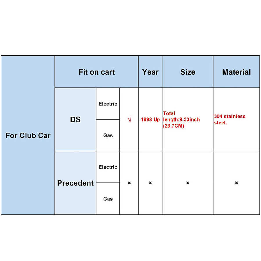 Brake Equalizer Rod Easy Installation 101953101 Parking Equalizer Rod replacement for DS 1998‑UP for Club Car