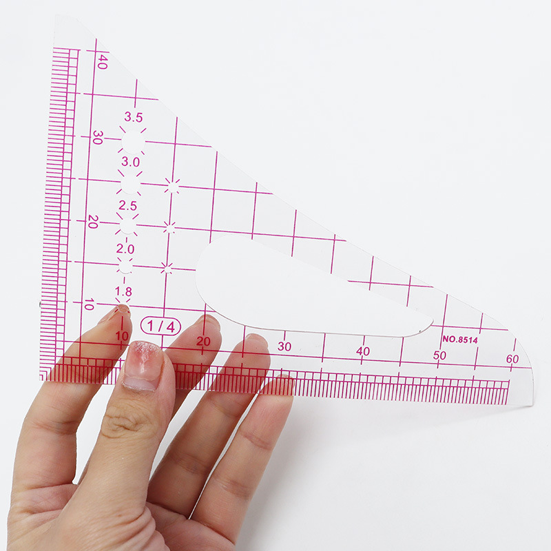 Triangle Scale Cloth Ruler for Tailor Sewing, Cutting Tools, DIY Handmade, 1:4, 1:5, 1Pc
