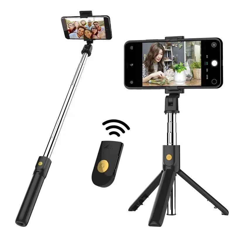 Bluetooth-compatible Selfie Stick Remote Handphone Foldable Handheld Monopod Tripod Camera Extendable Mini Tripod Selfie Stick