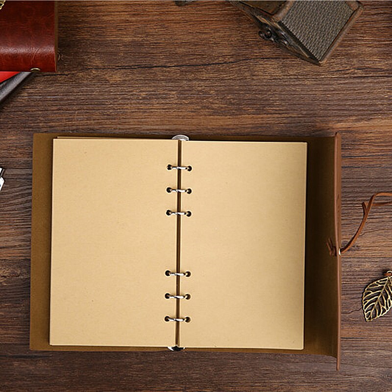 Kunstig pu rejsendes notesbog dagbog planlægning papirvarer vintage pirat spiral note bog journal ringbind blank skitsebog