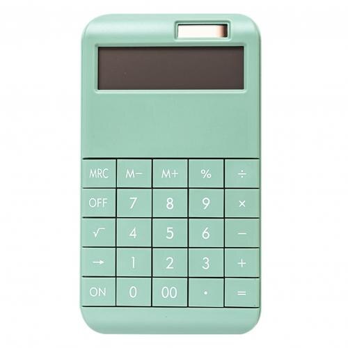 Solid Color Electronic Calculator Portable Office/student/school Calculator Calculate Powered 12 Digit Electronic Calculato: Green