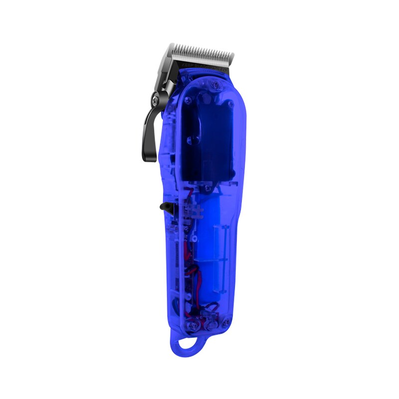 transpar Hair Cutting Machine Rechargeable Hair Clipper Man Shaver Trimmer For Men Barber Beard Trimmer: Blue