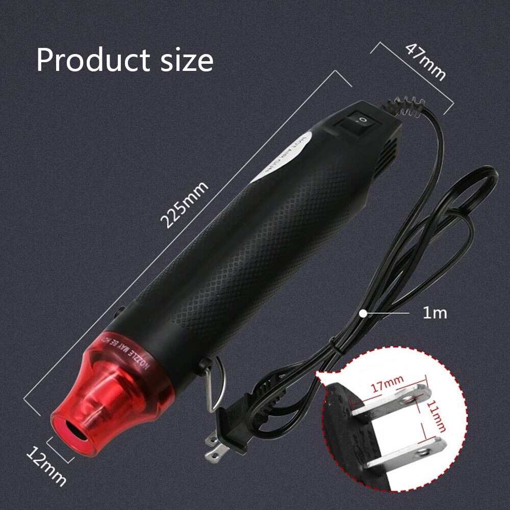 110V Electric Air Gun/Heat Gun DIY Mini Polymer Clay Heat Tool Rubber-Stamp Embossing Powder Heat-Shrink Tool US Plug