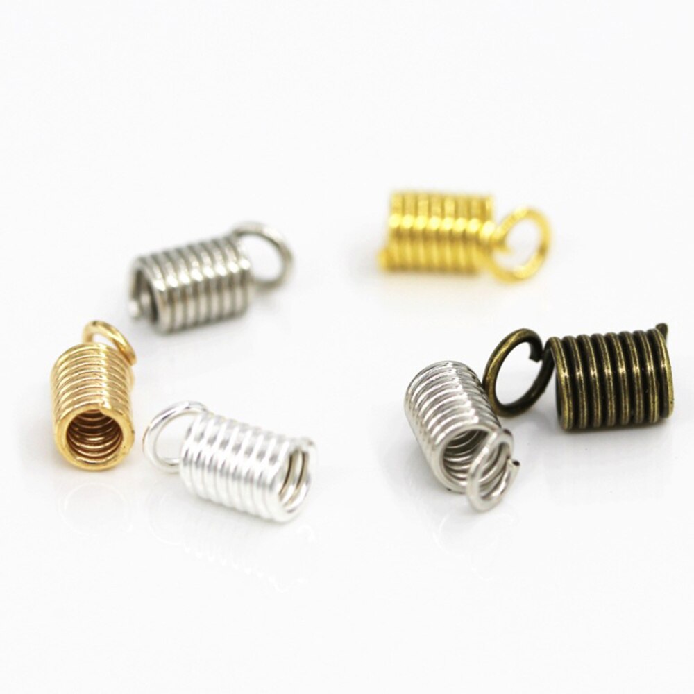 5 Packs DIY Jewelry Connectors Crafts Connecting Button Spring Buckles for Home Shop Dark Silver (3x7mm)