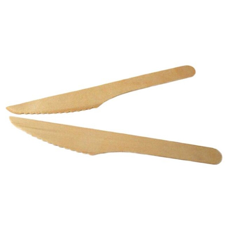 100 stk naturlig tre smør kniv engangs marmelade kniv middag kniver restaurant bestikk middag kniv svart biff kniver