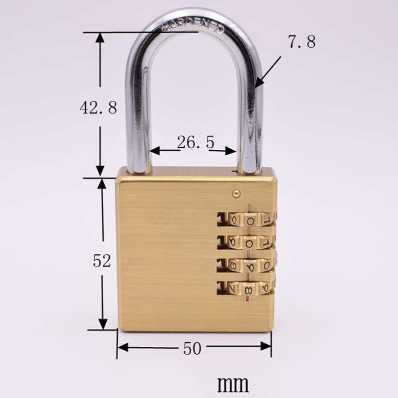 Locker Room Padlock Solid Brass Lock Digital Password Cabinet Door Drawer Lock