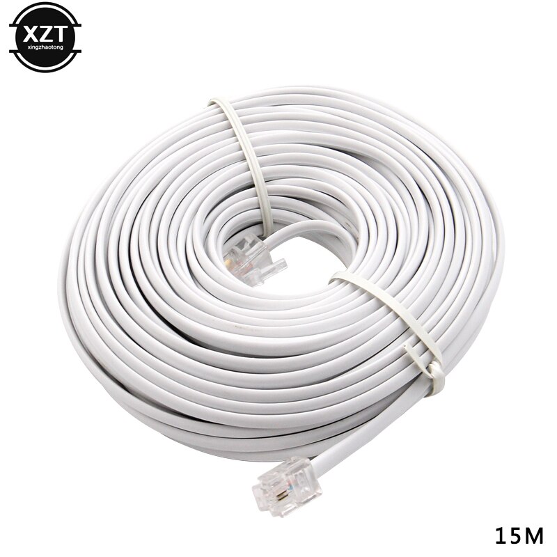RJ11 6P2C Modular Plug Telephone Fax Phone Cables Extension Cable Wire 30ft RJ11 Male to Male Plug Telephone cable 3M/6M/9M/12M