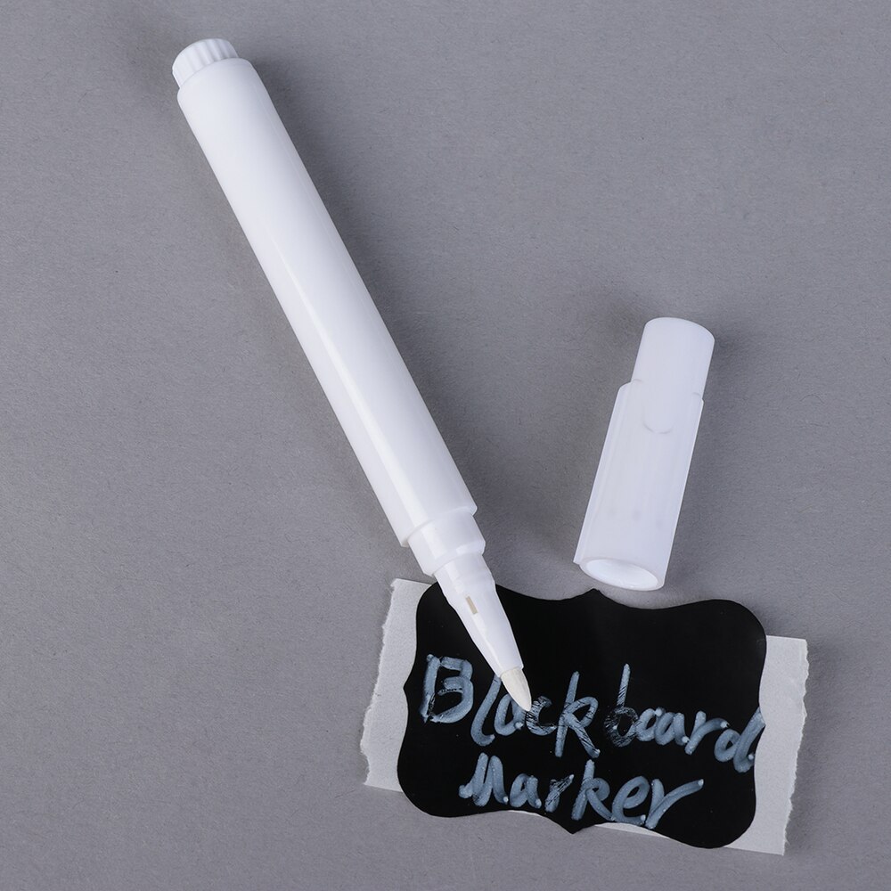 1/5Pcs Zwart Wit Liquid Chalk Pennen Voor Kinderkamer Blackboard Muursticker Keuken Jar Fles Etiketten verwijderbare Mark Pennen