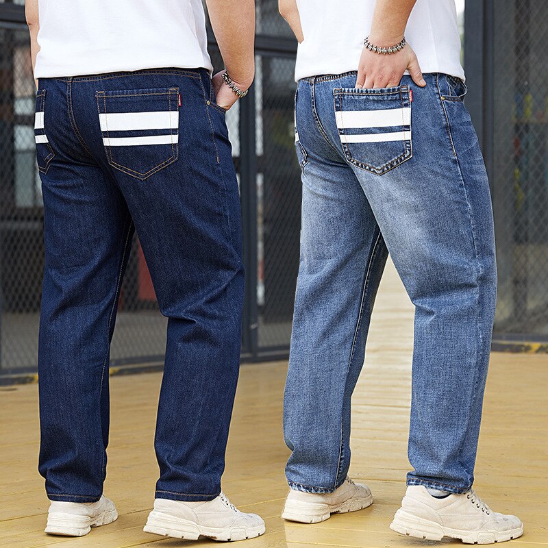 Plus size mænd jeans slanke lange bukser 8xl 4xl 6xl 48 50 52 stretch jeans til mænd denim jogger hip hop til mænd