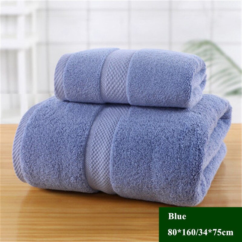 Asciugamani da bagno di grandi dimensioni di alta qualità regali per adulti 80*160 cm 850g asciugamano da spiaggia di lusso in cotone 100% asciugamano da bagno per Sauna: Blue3