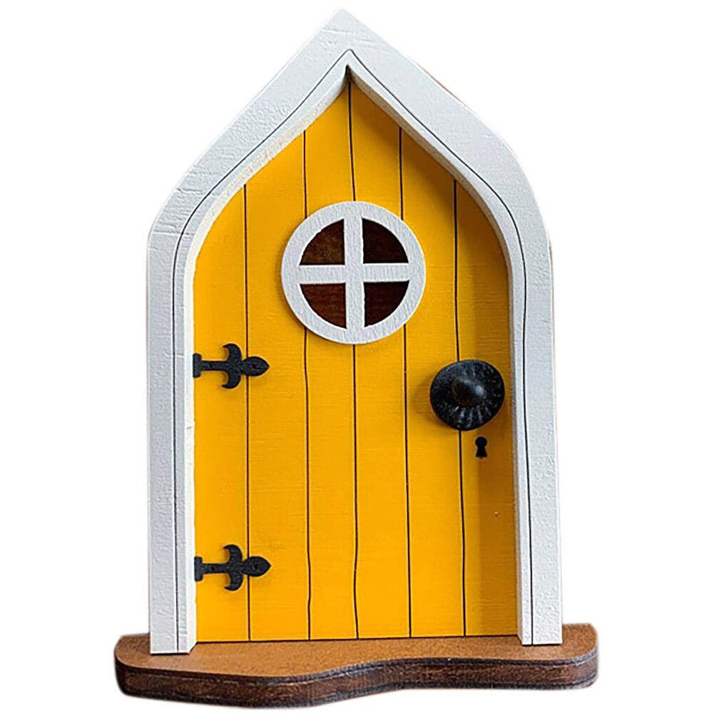 Resin Miniature Fairy Gnome Window Door Elf Garden Sculpture Statues Tree Decor for Yard Art Sculpture Statue Outdoor Decor: J
