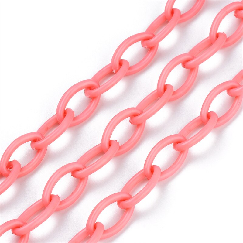 10pz Macaron catena creazione di gioielli accessori collana fatta a mano braccialetto corda catena di plastica colori isolati risultati dei gioielli: Rosso